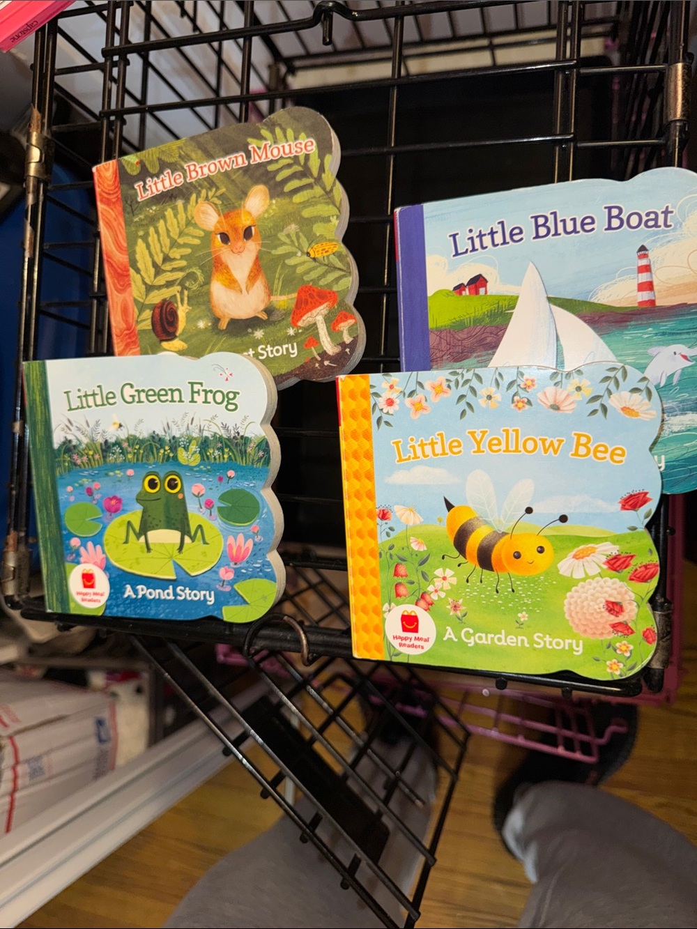 Little Yellow Bee, Boat, Green Frog and Little Brown Mouse Board Books 4 total